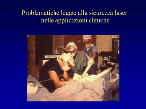 Statistiche di incidenti nell`uso di laser