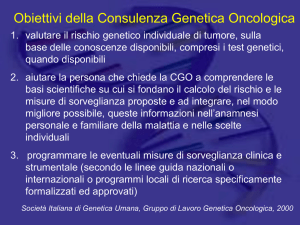 Genetica Oncologica 31-3-2009 - Cooperativa dei Medici di