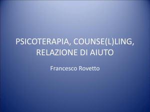 psicoterapia, counselling, relazione di aiuto
