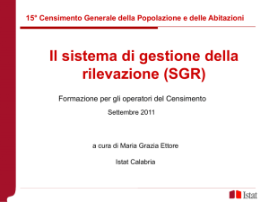 Il sistema di gestione della rilevazione (SGR)