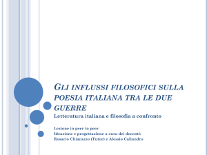 Gli influssi filosofici sulla poesia italiana tra le due guerre