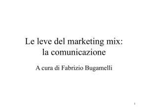 Le leve del marketing mix: la comunicazione