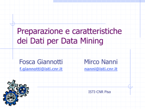 Preparazione di Dati per Data Mining