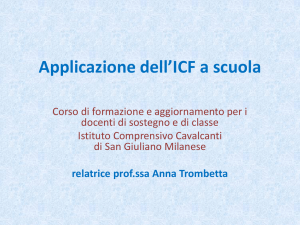 Applicazione dell`ICF a scuola - Istituto Comprensivo Cavalcanti