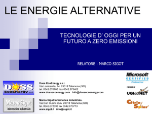 le energie alternative - Doss EcoEnergy srl Talamona(SO)