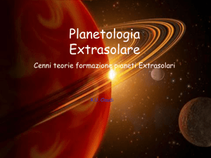 Cenni teorie formazione Pianeti Extrasolari
