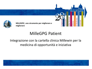 MilleGPG Patient: integrazione con la cartella clinica Millewin per la