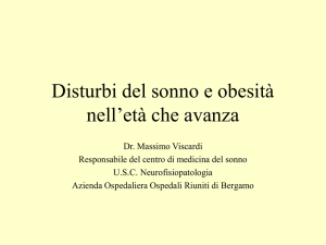 Disturbi del sonno e obesità nell`età che avanza