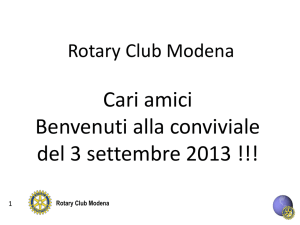 Diapositiva 1 - Rotary Club Modena