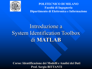 Introduzione al SYSTEM IDENTIFICATION TOOLBOX di MATLAB