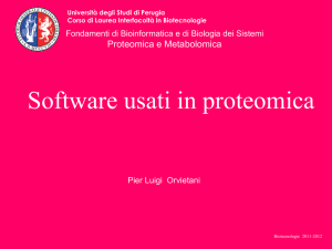 Diapositiva 1 - Biotecnologie - Università degli Studi di Perugia