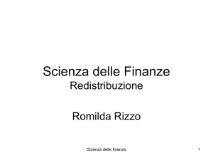 Scienza delle Finanze Redistribuzione