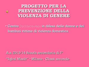 progetto contro la violenza di genere