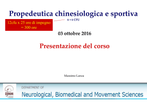 Propedeutica chinesiologica e sportiva
