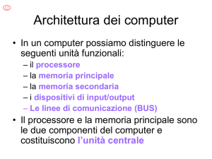 memoria principale - Benvenuti da poincare.unile.it