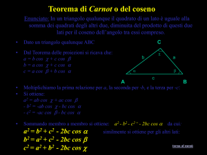 Teorema di Carnot o del coseno