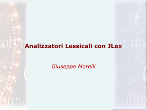 Analizzatori Lessicali con JLex