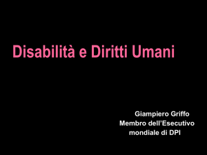 Disabilita` diritti umani e tecnologie Bologna 11-2009
