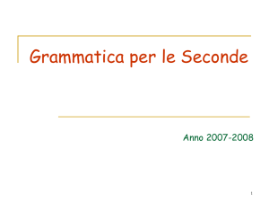 Grammatica per le Seconde - SìS - Sito web del gruppo di italiano