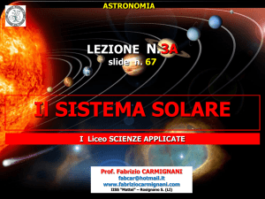 I Liceo SCIENZE APPLICATE LEGGI della MECCANICA CELESTE