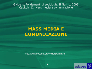mass media e comunicazione