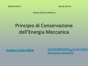 Principio di conservazione dell`energia meccanica