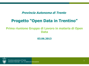 Diapositiva 1 - Innovazione - Provincia autonoma di Trento
