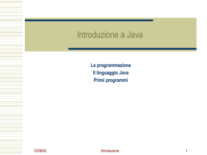 Primo programma Java