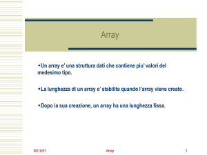 Array - Sezione B