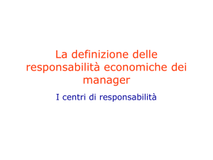 Il controllo di gestione Filosofia gestionale, obiettivi, strumenti