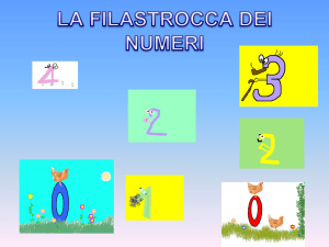 LA FILASTROCCA DEI NUMERI