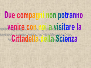 Diapositiva 1 - Scuola Media Statale MICHELANGELO
