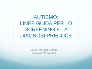 Autismo Linee Guida per la Diagnosi Precoce