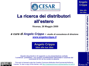 La ricerca dei distributori all`estero