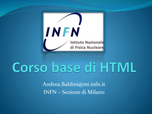 Corso base di HTML - (INFN)