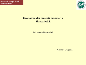 I mercati finanziari - Gabriele Guggiola Home Page