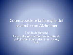 Assistenza alla famiglia del paziente con Alzheimer