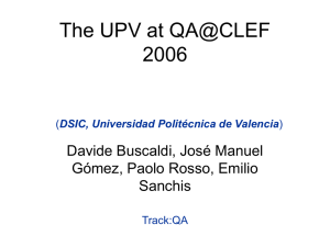 UPV at QA@CLEF 2006