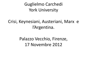 Guglielmo Carchedi York University Keynesiani, neo