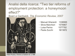 Analisi della ricerca: "Two tier reforms of employment protection: a