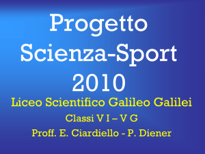 Progetto Scienza-Sport 2010