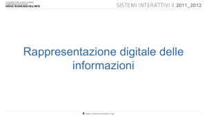 Rappresentazione digitale delle informazioni