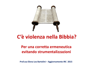C*è violenza nella Bibbia?