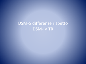 Differenze tra DSM-5 e DSM-IV-TR