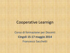 Corso Cooperative Learning Prof. Sacchetti 15