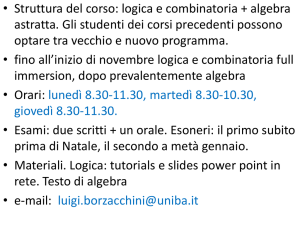 Introduzione alla LOGICA MATEMATICA