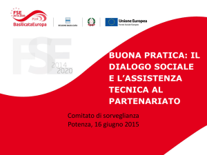 Diapositiva 1 - FSE Basilicata