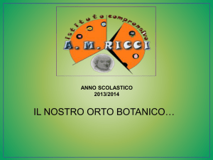 Il nostro - Orto Botanico - - Istituto Comprensivo Angelo Maria