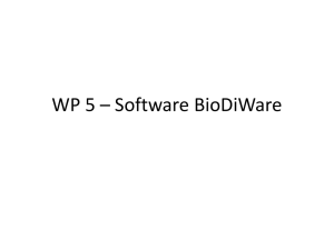 WP 5 * Software BioDiWare