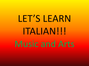 LET`S LEARN ITALIAN! Dante and Verdi